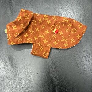 🍒Faux Designer Reversible Dog Coat Size Small